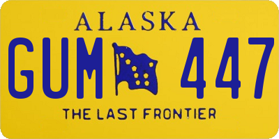 AK license plate GUM447