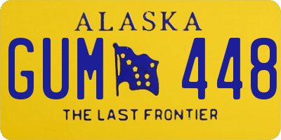 AK license plate GUM448