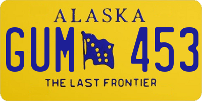 AK license plate GUM453
