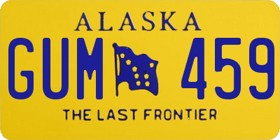 AK license plate GUM459