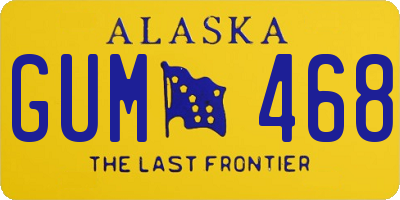 AK license plate GUM468