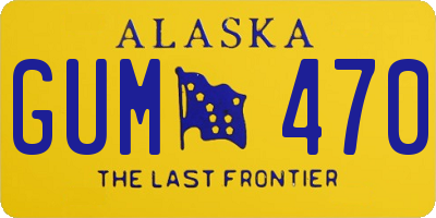 AK license plate GUM470