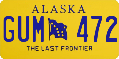 AK license plate GUM472
