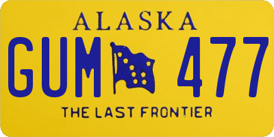 AK license plate GUM477