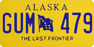 AK license plate GUM479