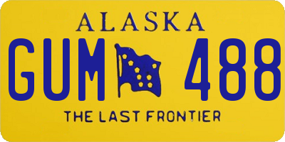 AK license plate GUM488