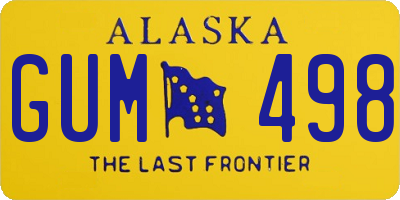 AK license plate GUM498