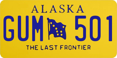 AK license plate GUM501
