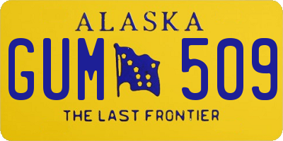 AK license plate GUM509