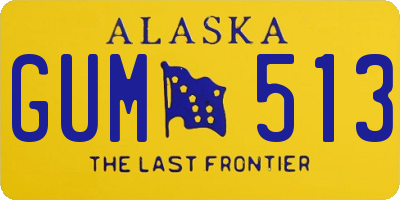 AK license plate GUM513
