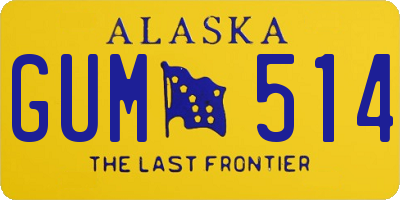 AK license plate GUM514