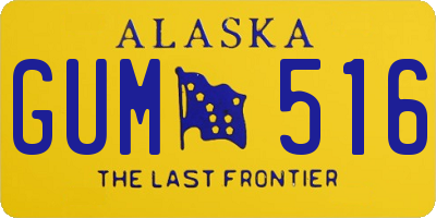 AK license plate GUM516