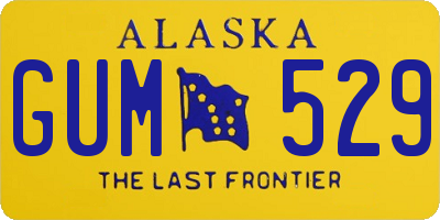 AK license plate GUM529