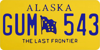 AK license plate GUM543