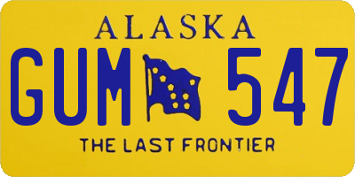 AK license plate GUM547
