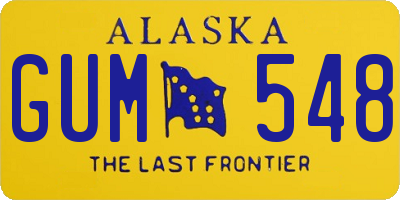 AK license plate GUM548