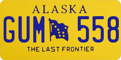 AK license plate GUM558