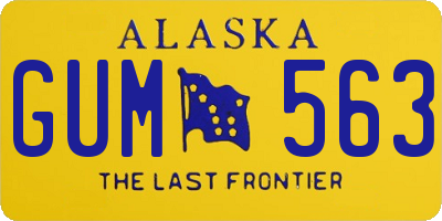 AK license plate GUM563