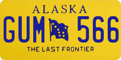 AK license plate GUM566