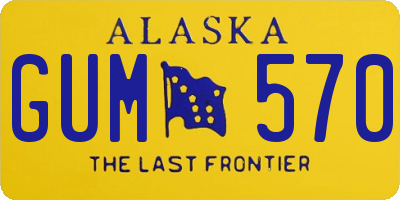 AK license plate GUM570