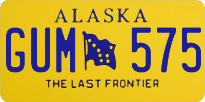 AK license plate GUM575