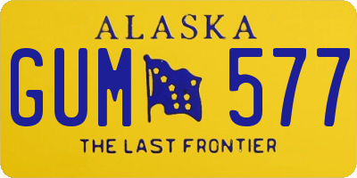 AK license plate GUM577