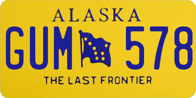 AK license plate GUM578