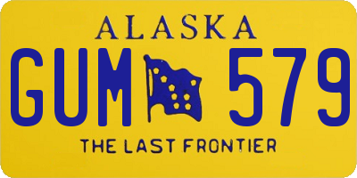 AK license plate GUM579