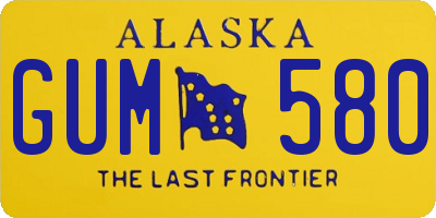 AK license plate GUM580