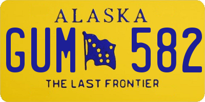 AK license plate GUM582