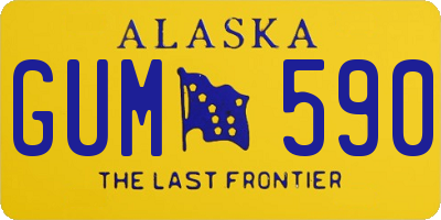 AK license plate GUM590