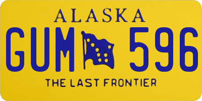 AK license plate GUM596