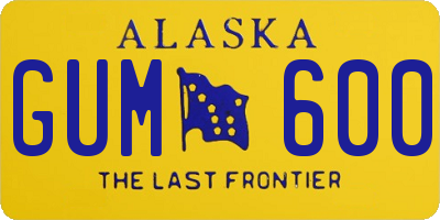 AK license plate GUM600