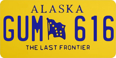 AK license plate GUM616