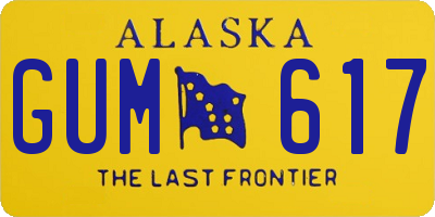AK license plate GUM617