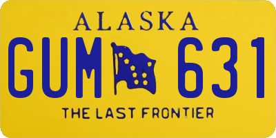 AK license plate GUM631
