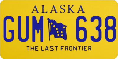 AK license plate GUM638