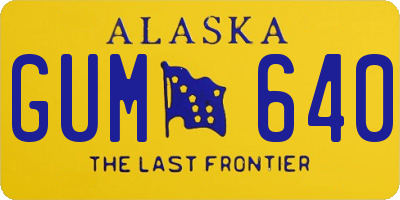 AK license plate GUM640