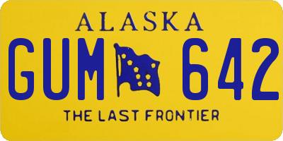 AK license plate GUM642