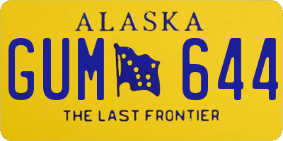 AK license plate GUM644