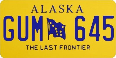 AK license plate GUM645