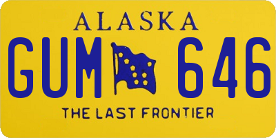 AK license plate GUM646