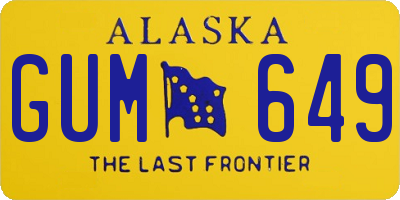 AK license plate GUM649