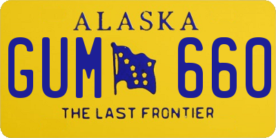 AK license plate GUM660