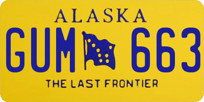 AK license plate GUM663