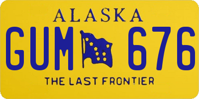 AK license plate GUM676