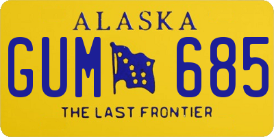 AK license plate GUM685