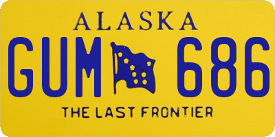 AK license plate GUM686