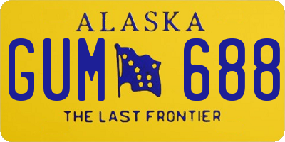 AK license plate GUM688