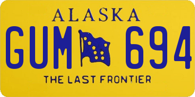 AK license plate GUM694